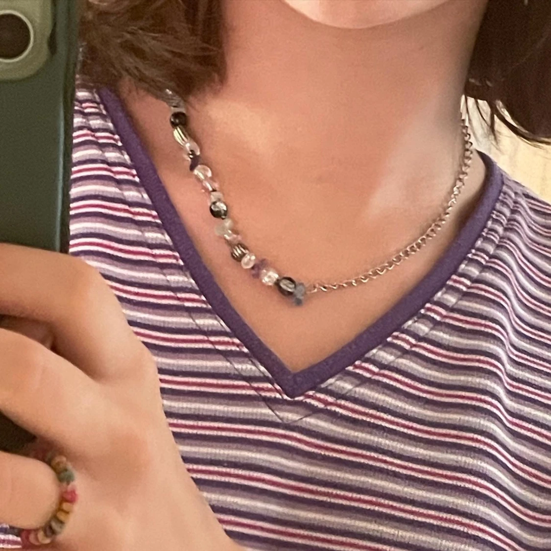 Flourit-halsband - 90