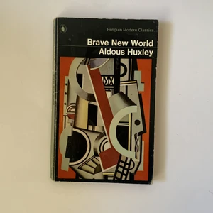 Brave New World - Detta är en väldigt populär bok med bra meddelande!! Jag rekommenderar, Jag säljer den föratt jag har läst ut den. Den har lite annotations men dem syns knappt
