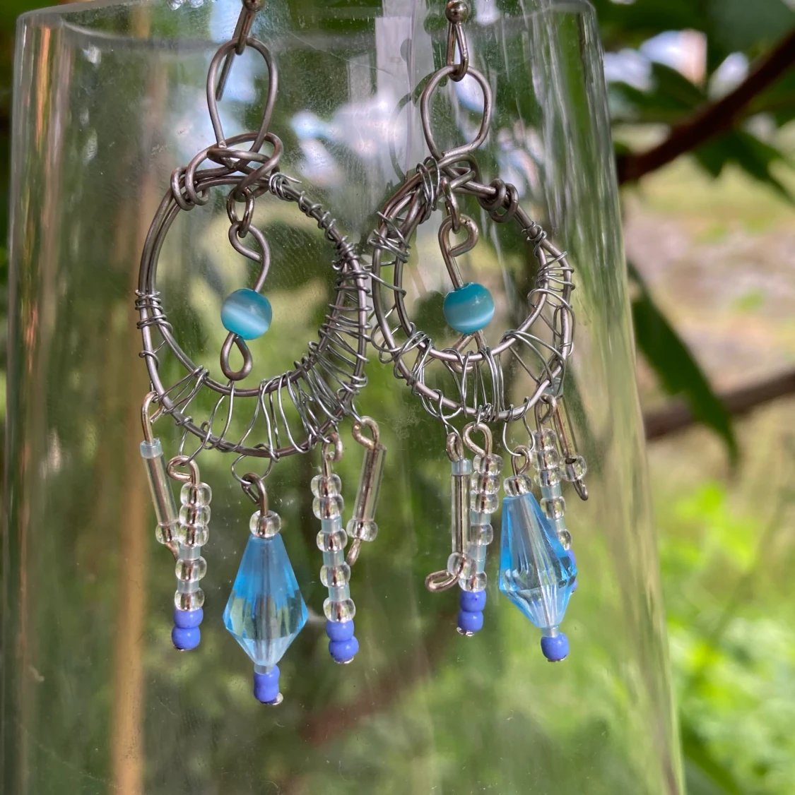 Ljusblå örhängen  - 90