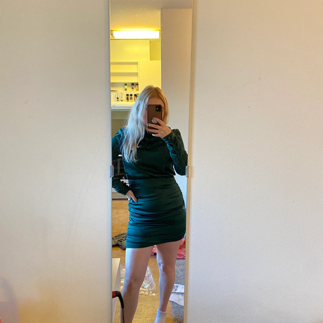 Grön klänning str xs