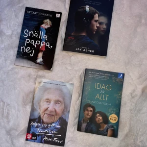 Tänkeställande pocketböcker perfekta till hösten - Olika lättlästa böcker i bra skick. Priset kan variera beroende på bok och antal. Separata köp går också bra.