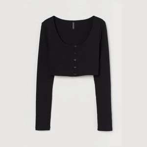 Croppad topp - Croppad långärmad topp från hm