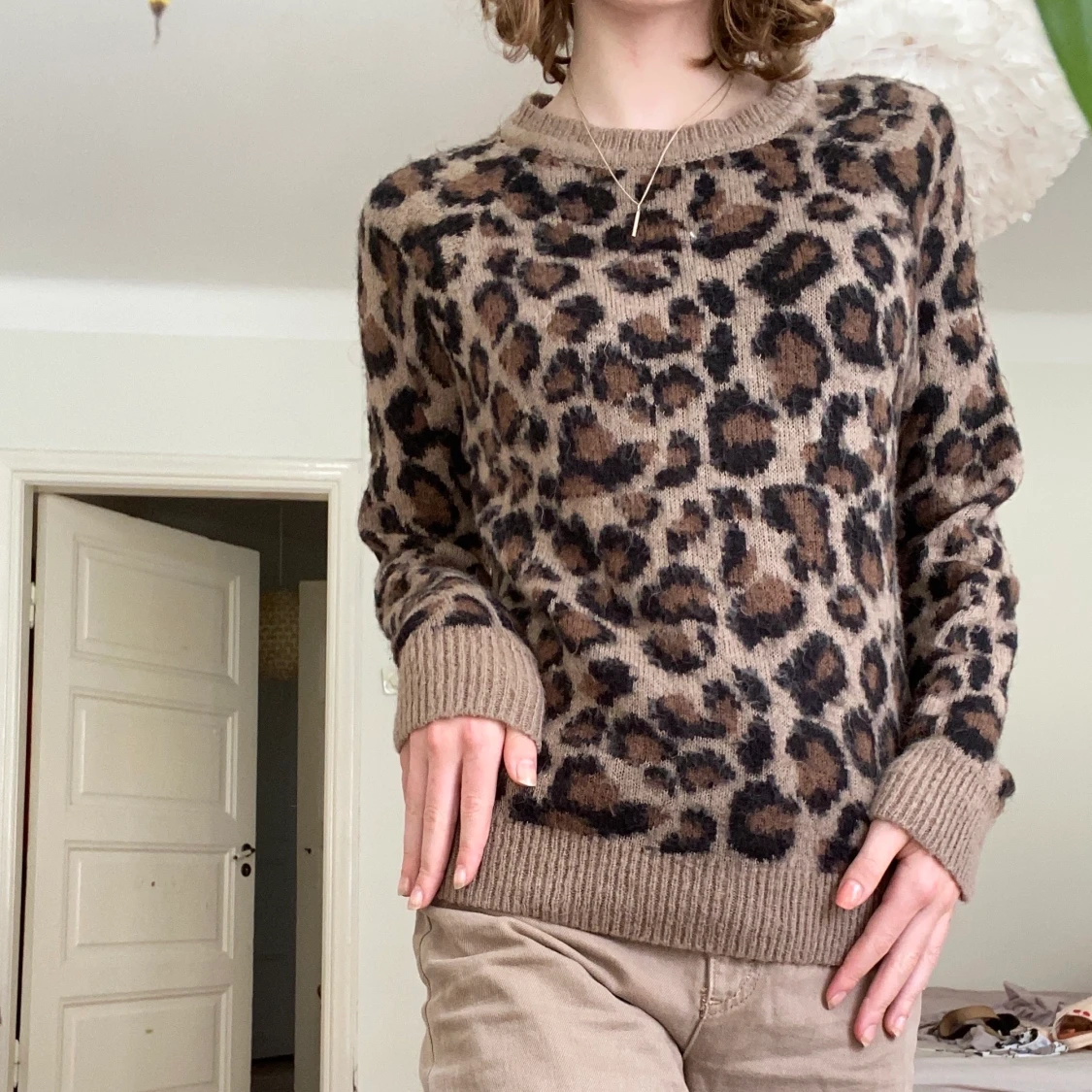 Leopardmönstrad tröja - 90