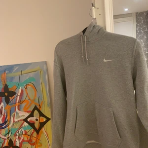 Nike hoodie storlek M - En grå Nike hoodie, använd men i gott skick