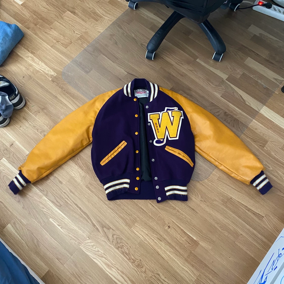  Varsity jacket yellow and Purple 