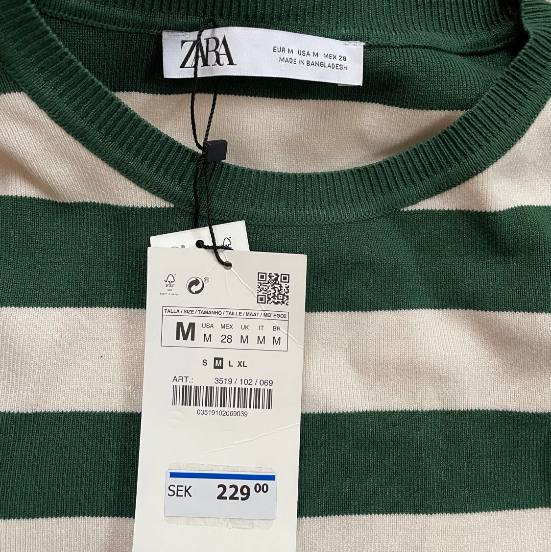 Randig långärmad tröja - 90