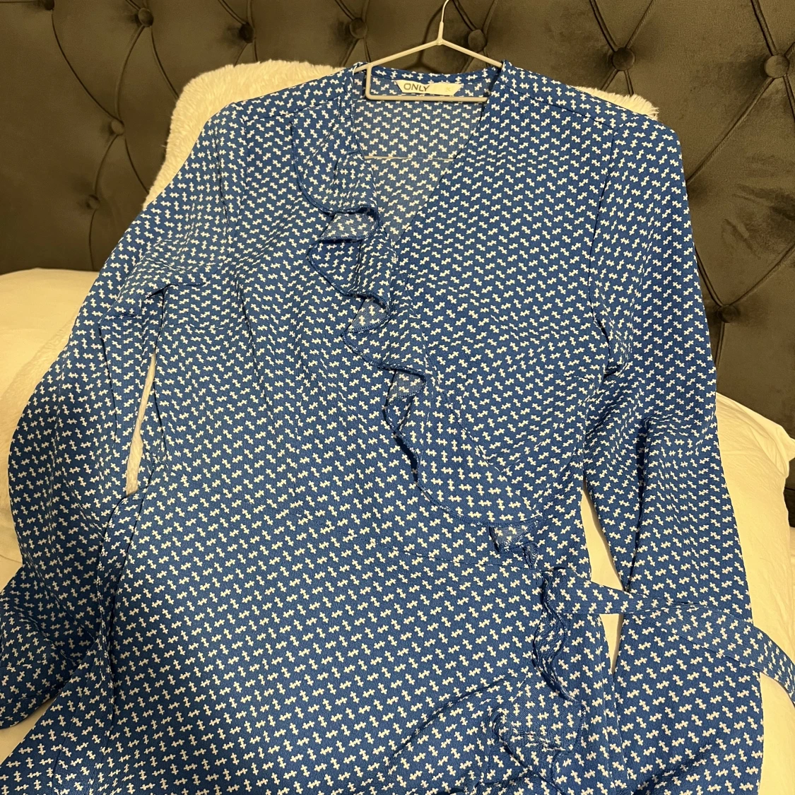 Blå wrap klänning  - 91