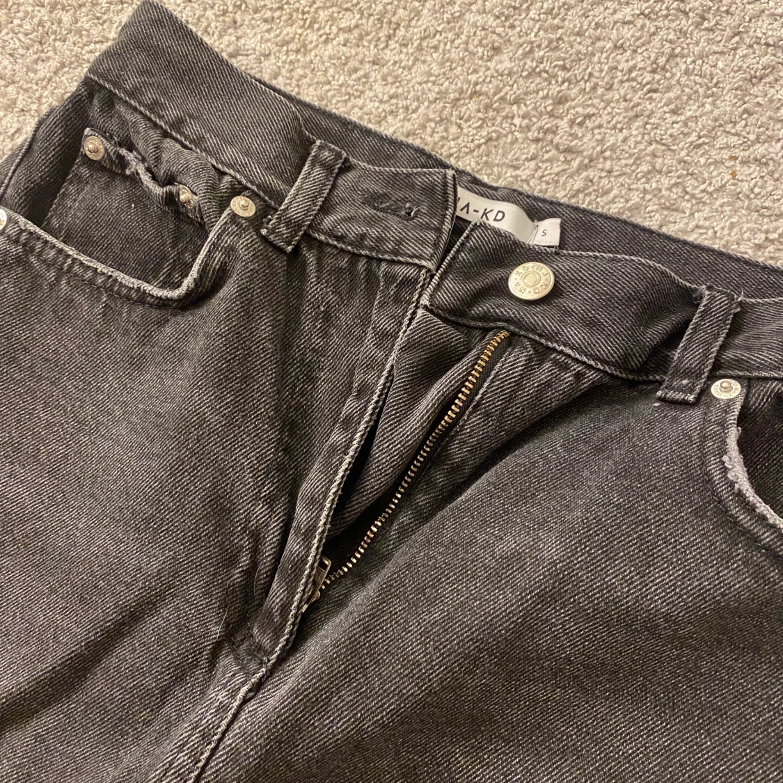 Svart jeans kjol - 90