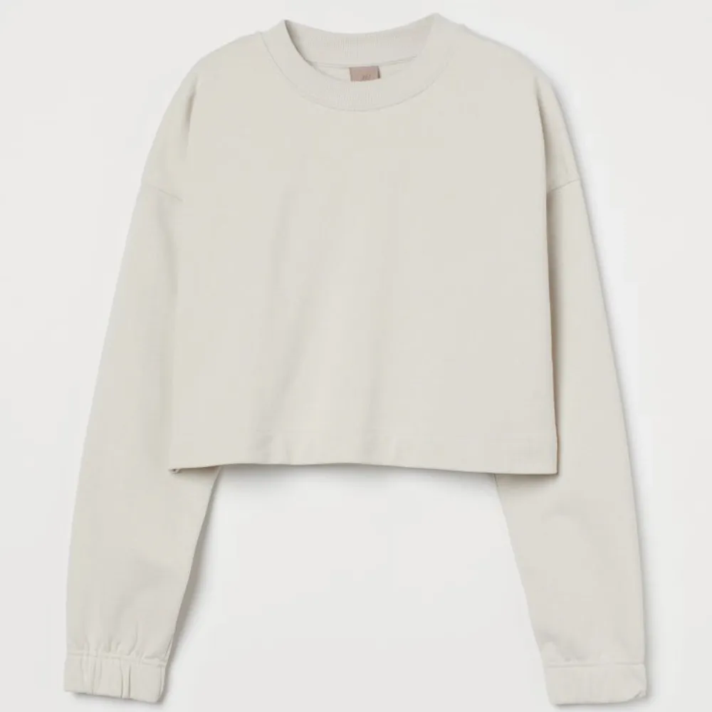 Oanvänd cropped sweatshirt från H&M. Kom aldrig till användning och är som helt ny. Köpt för 199kr. Säljer för 100kr + frakt.. Tröjor & Koftor.