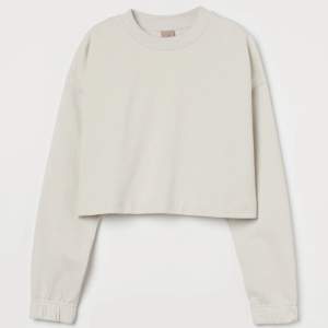 Oanvänd cropped sweatshirt från H&M. Kom aldrig till användning och är som helt ny. Köpt för 199kr. Säljer för 100kr + frakt.