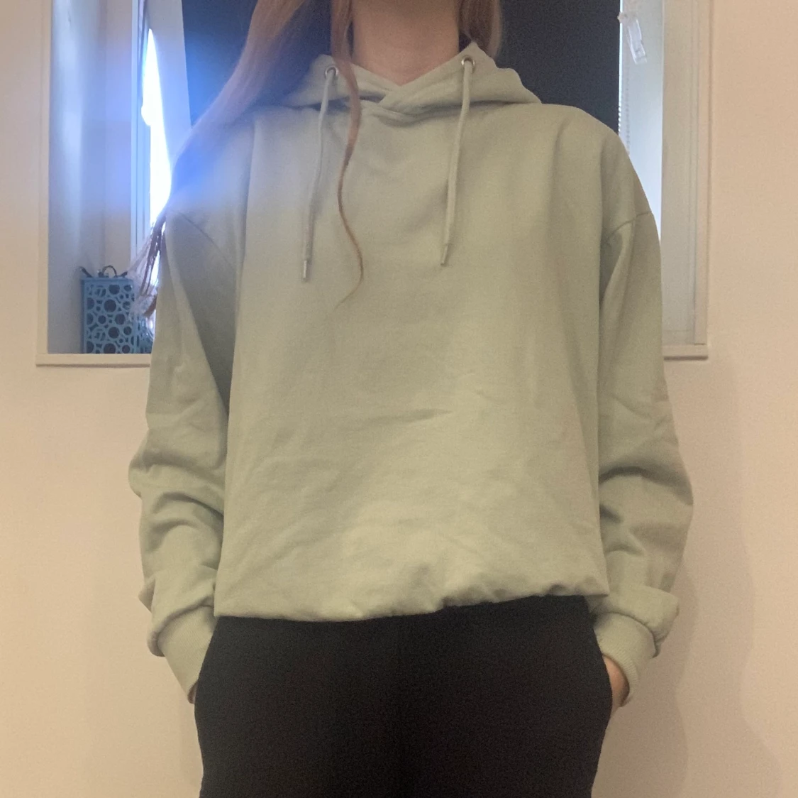 Ljusgrön hoodie