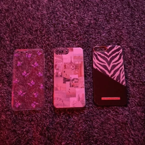 Skal - Säljer mina iPhone 8 pluss skal då jag har ny mobil, säljes för 25kr st förutom ideal of Sweden skalet som jag säljer för 45kr det är lite skavanker på det ( se bilderna ) men funkar fortfarande fint Hör av dej vid frågor, bilder eller intresse