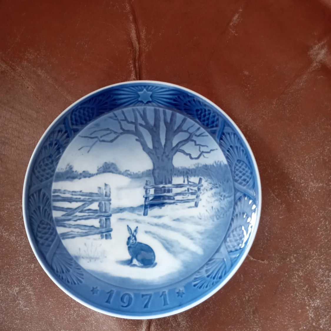 Jultallrik Royal Copenhagen Hare år 1971 .