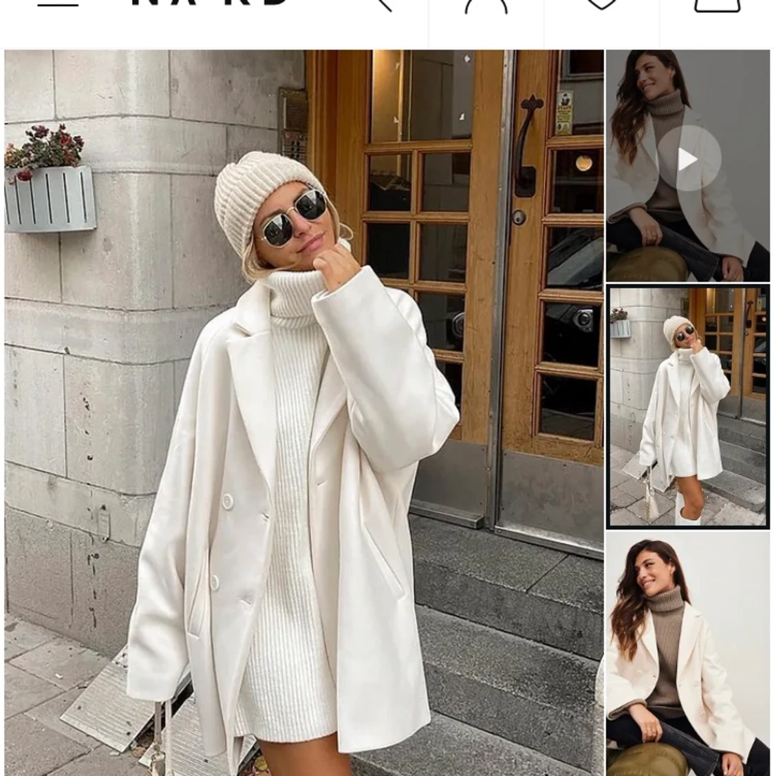 Nakd vit kort kappa sökes storlek 32