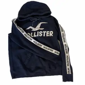 Hollister hoodie med tryck på ärmarna och på bröstet