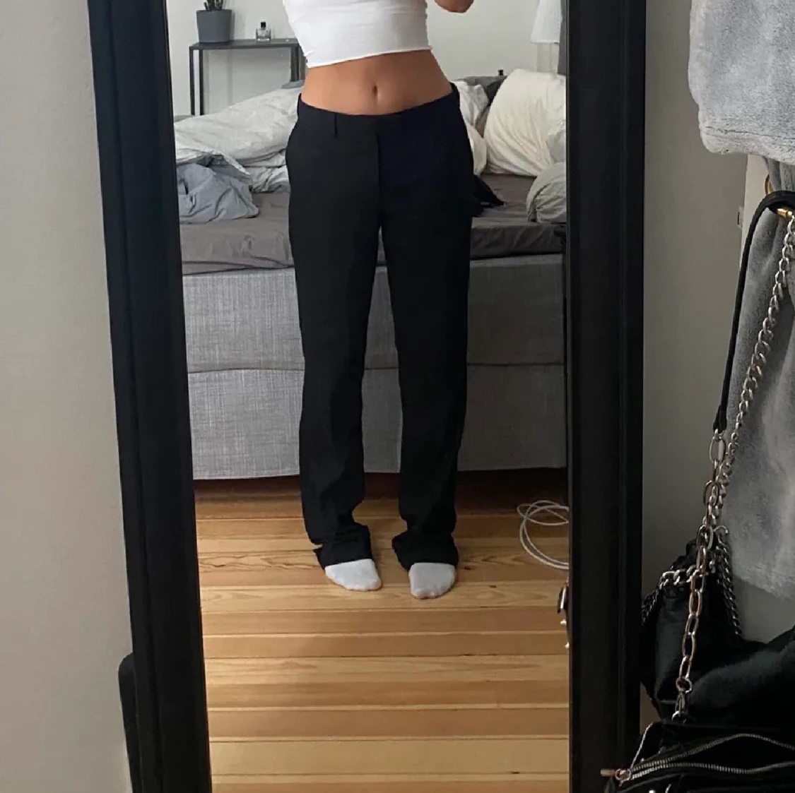 Lågmidjade kostymbyxor 