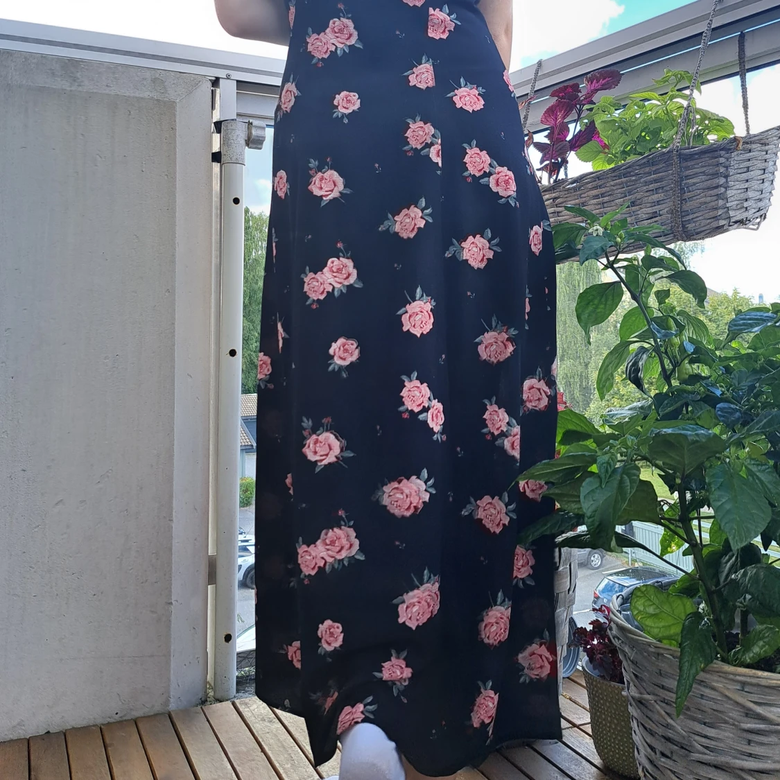 Blommig långklänning från hm - 90