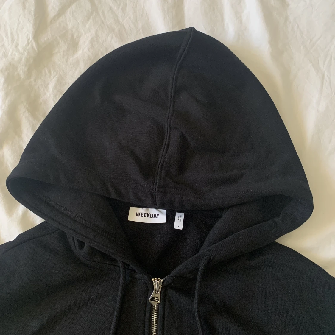 Weekday Zip Up Hoodie- Svart - 91