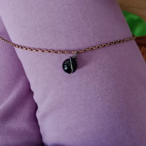 Halsband - Haft den i några månader. Har använts 3 till 4 gånger. Kristall. Vet ej vilken. Kedjan är nyköpt. 