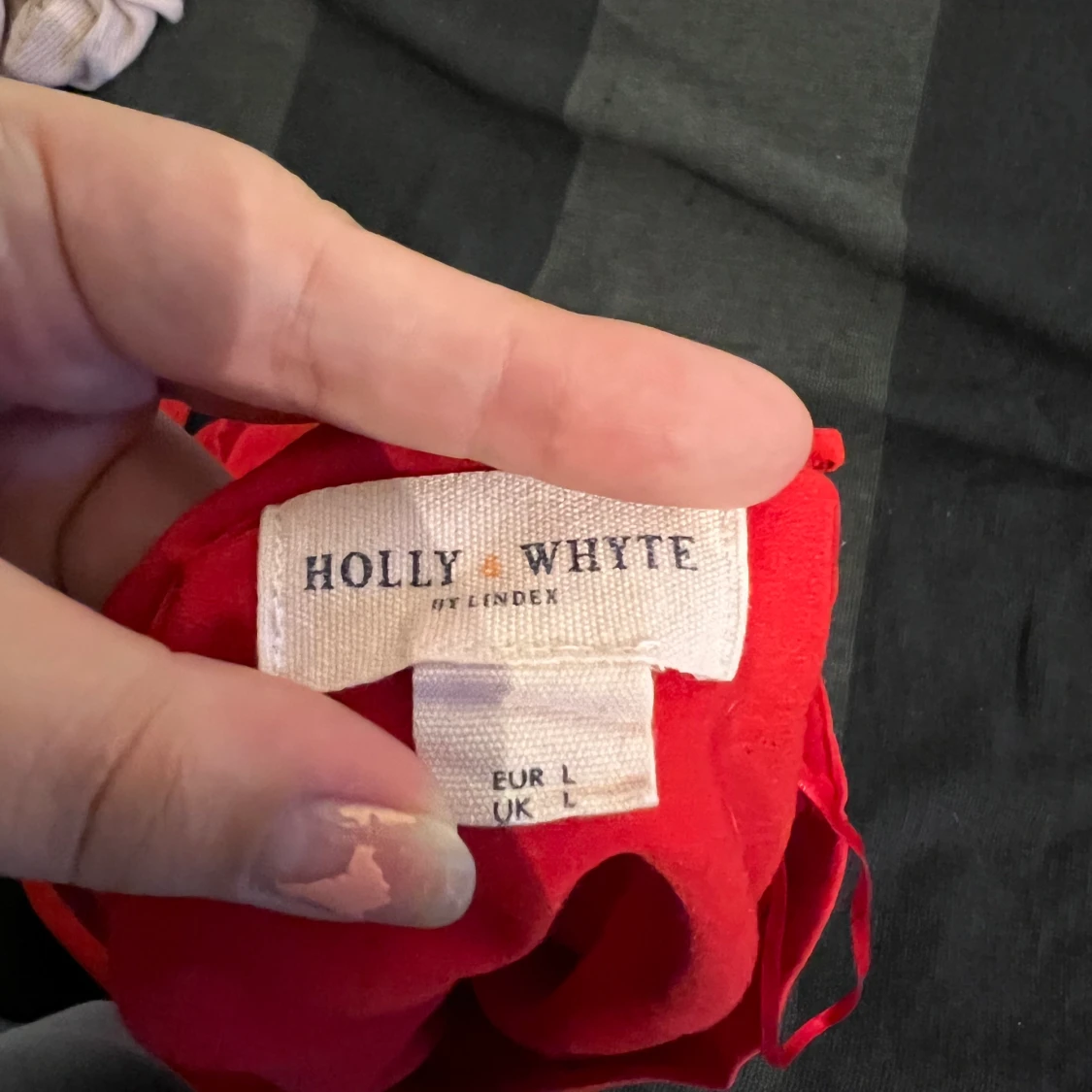 Röd omlott blus strl L