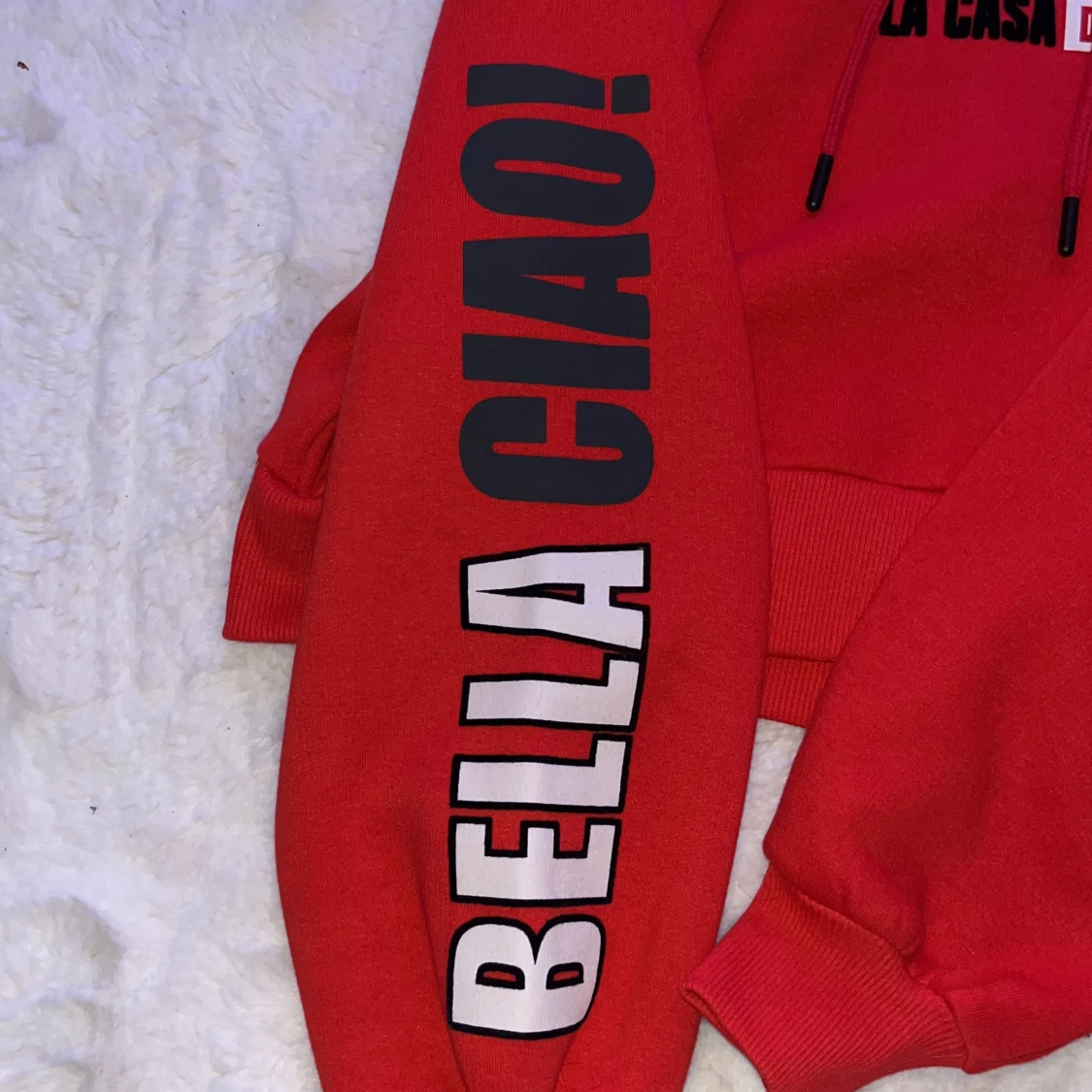 Röd La Vasa De Papel Hoodie Storlek S - 90