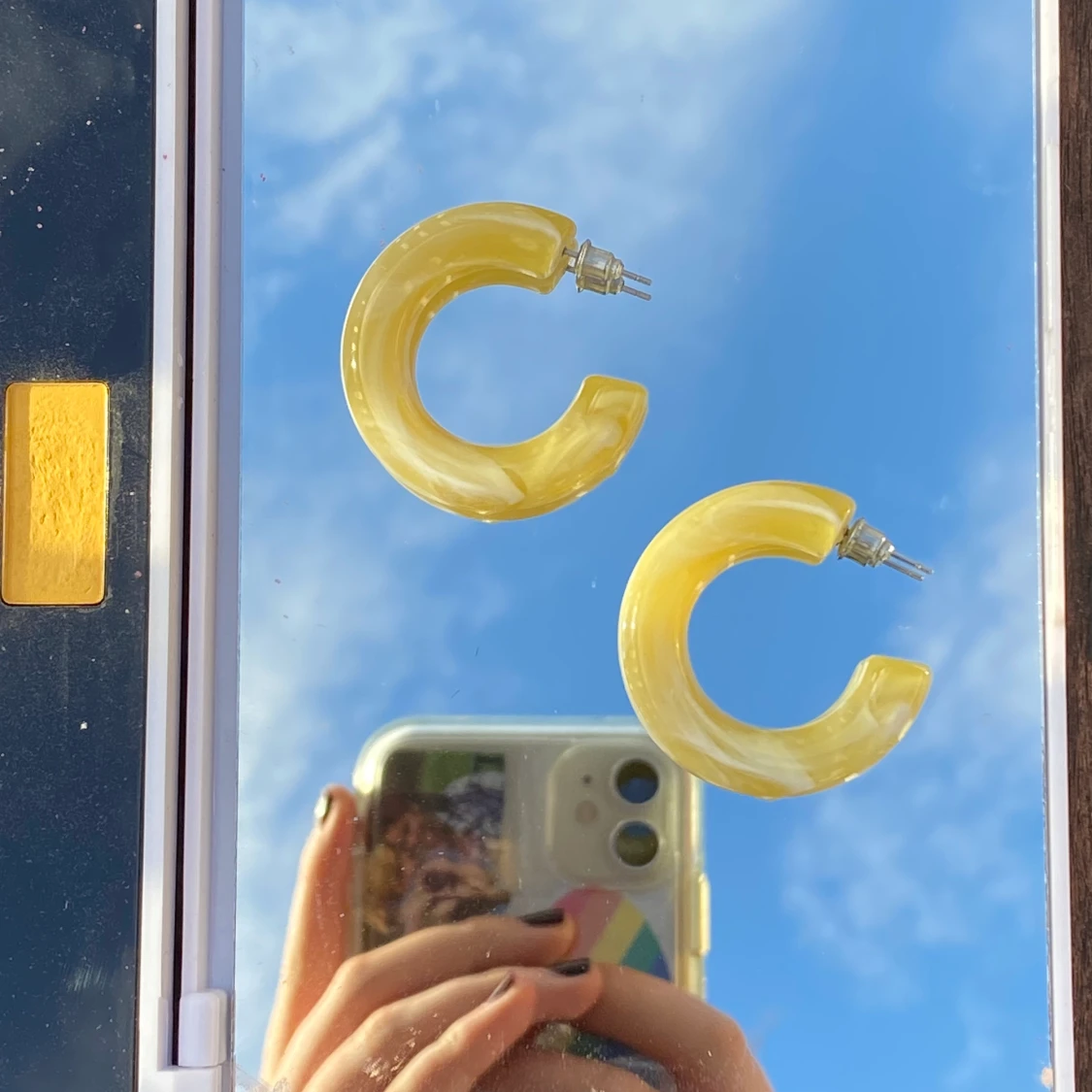 Örhängen, gul - 90