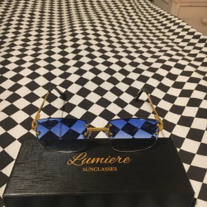 Solglasögon Lumiere - Säljer mina stiliga solglasögon pga av att dem inte passar min stil längre. Har gillat dem så dem ser ut som nya och har inga repor eller något sånt. Allt som är med i bilderna får man med. Original priset är 1200