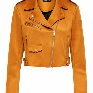 Bikerjacka storlek S från Only - Mockajacka.  Aldrig använd.  Strl S 