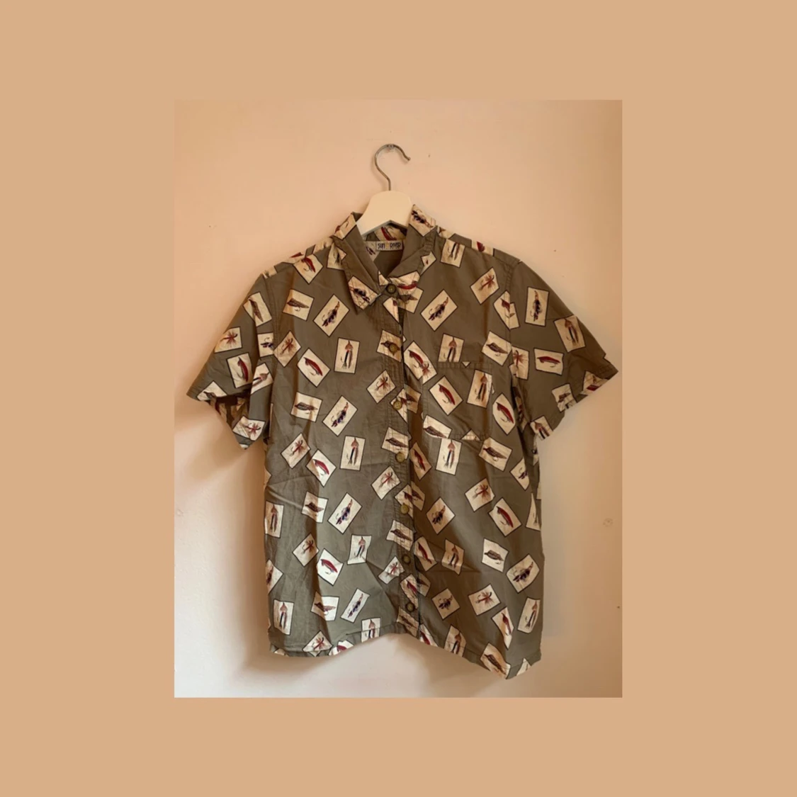 Vintage Fishing Short Sleeve Button Down