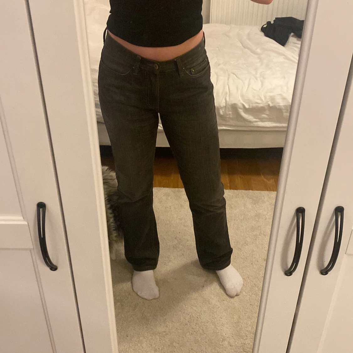 Svartgråa jeans - 90