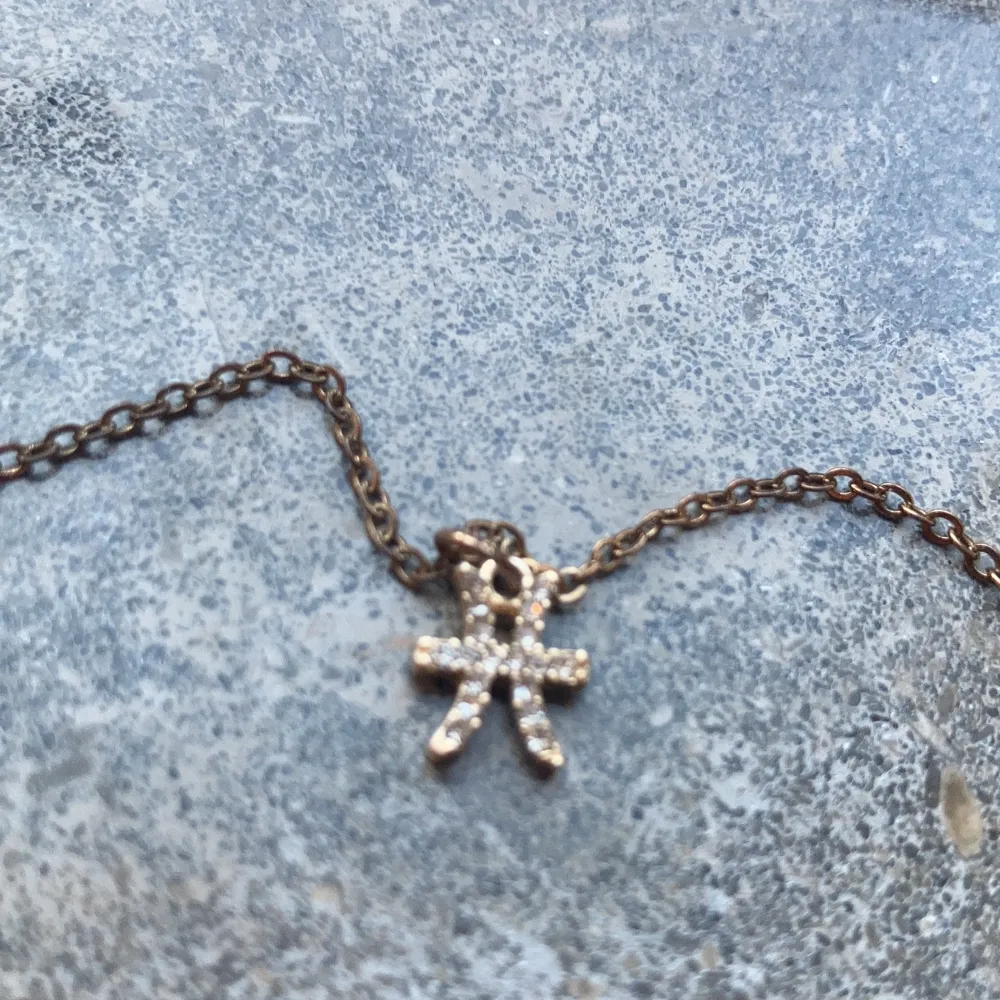 Ett brons färgat halsband med stjärntecken på♓️ säljer då jag inte använder det något mer💗. Accessoarer.