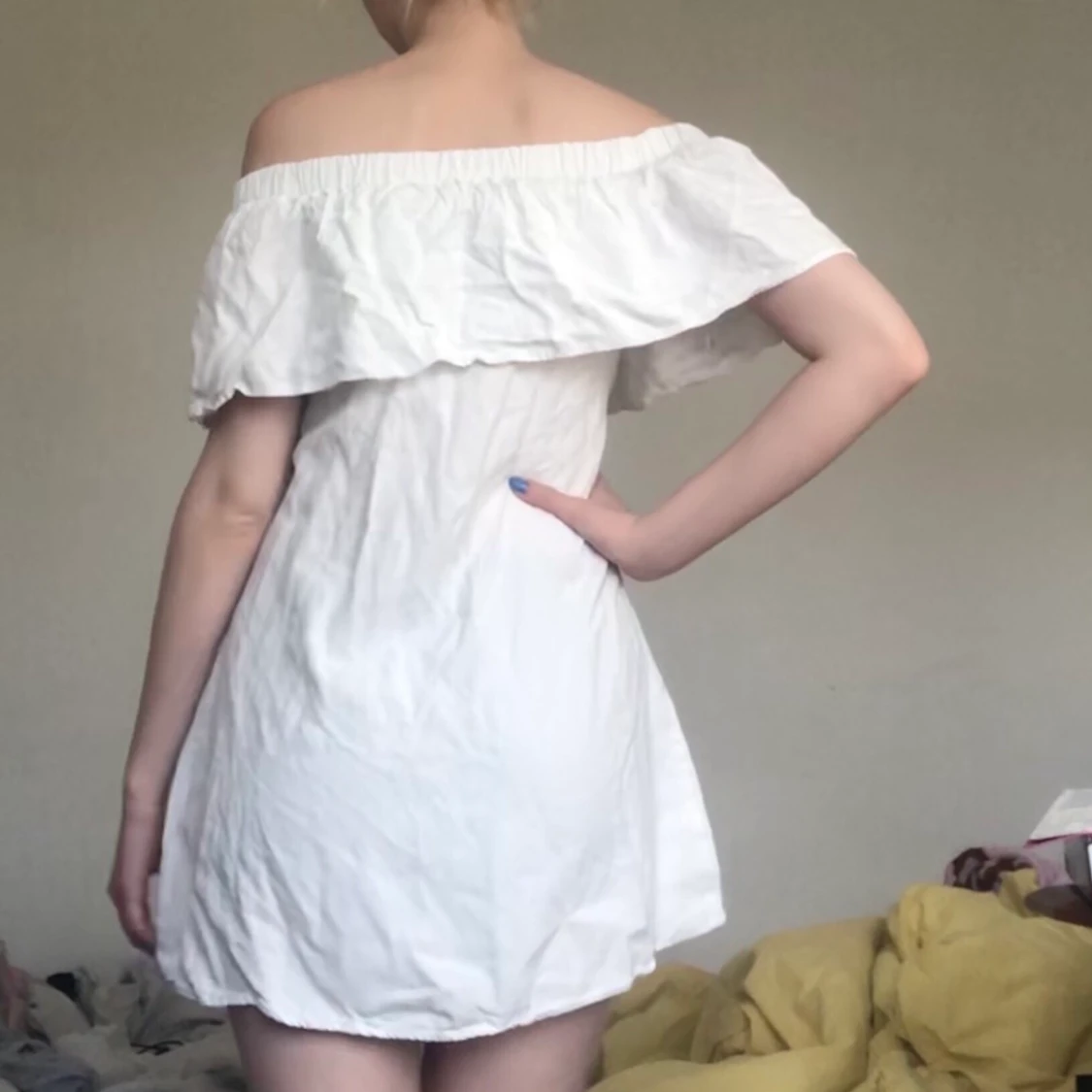 Vit sommar Klänning S - 91