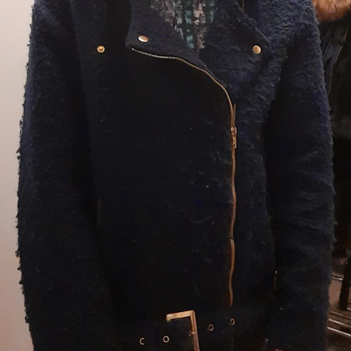 Mörkblå oversized jacka