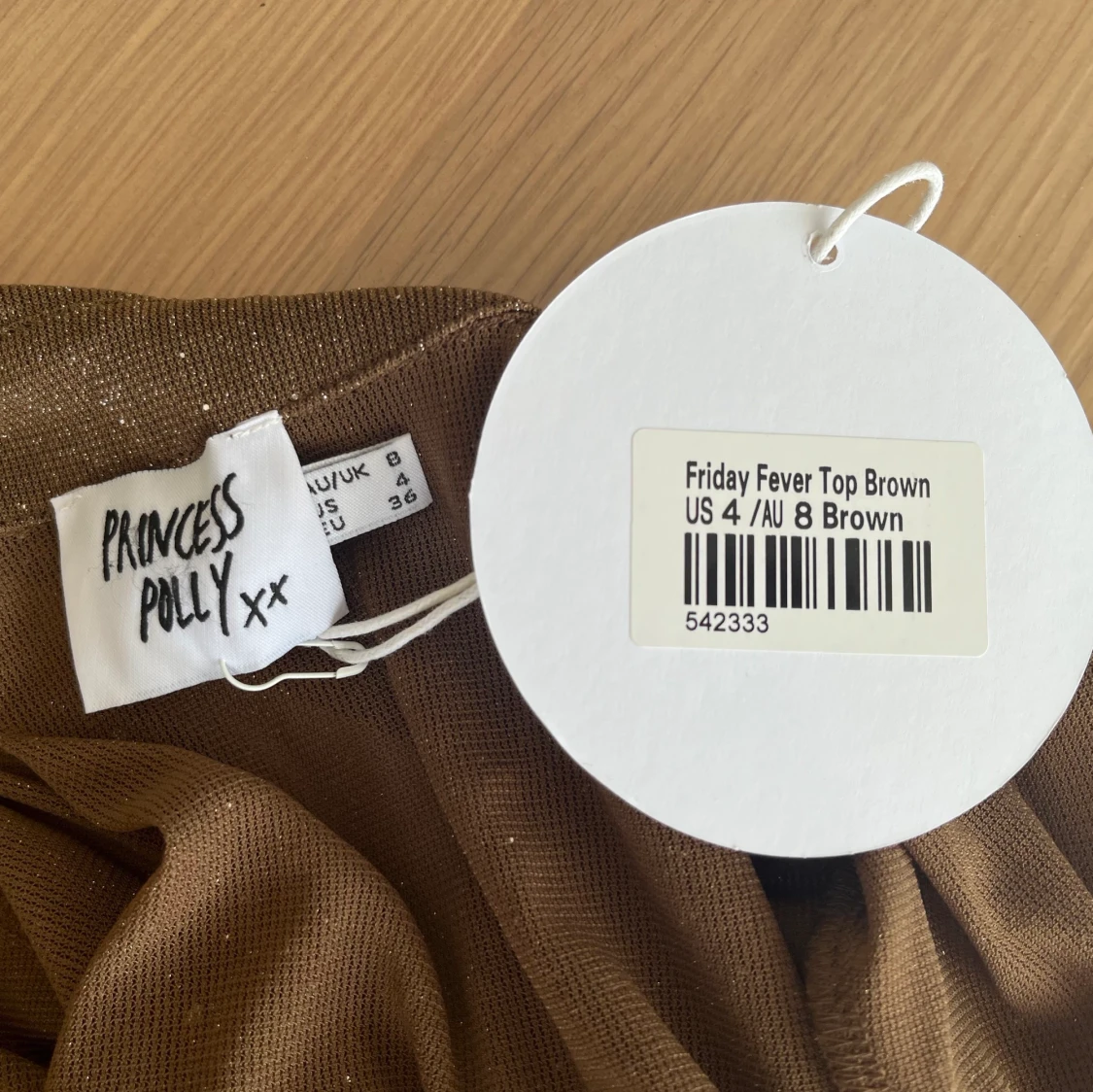 Friday Fever Top Brown - Princess Polly - 91