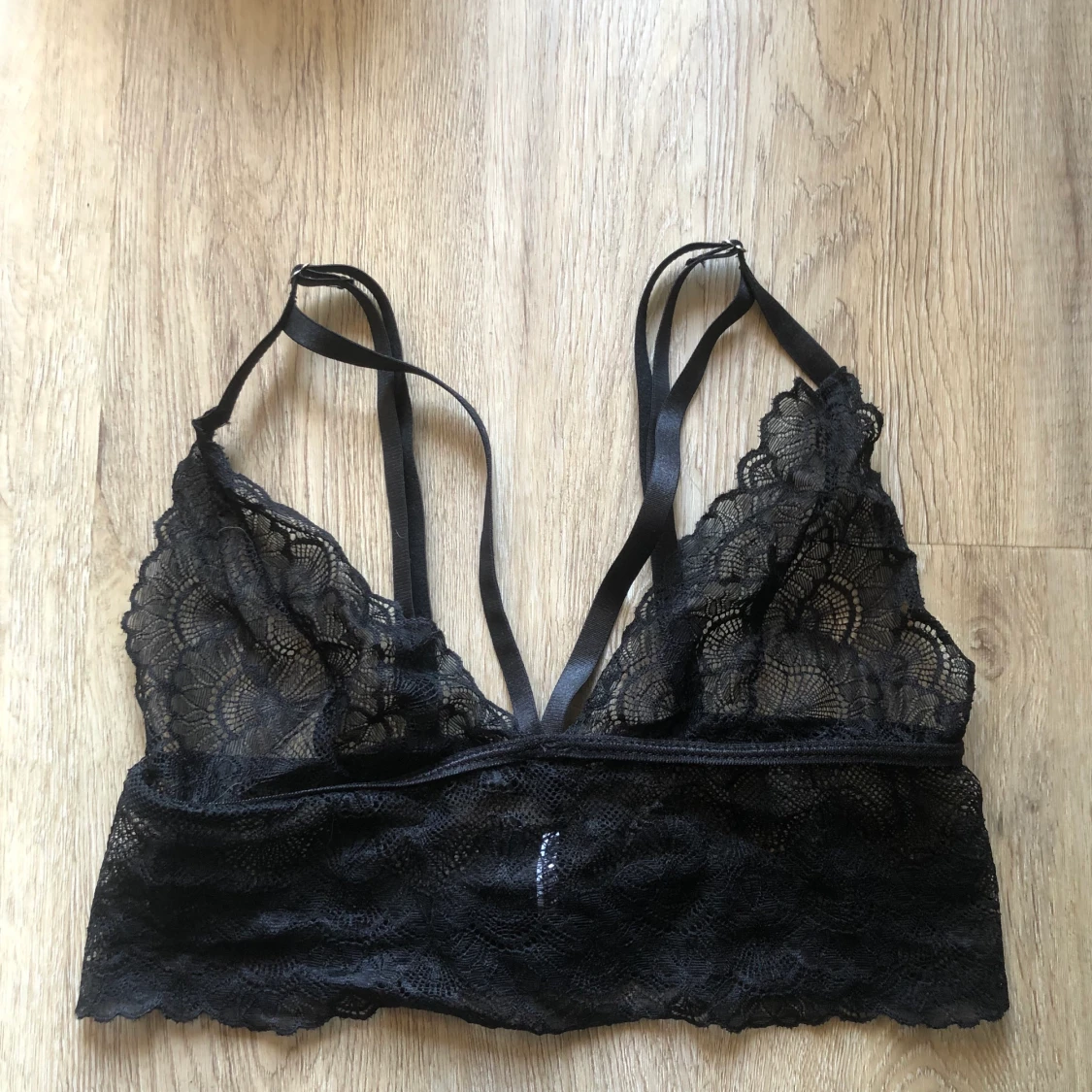 Svart spets topp - 90