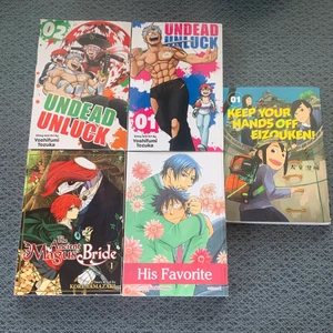 Manga! - Olika manga volymer som inte får plats i bokhyllan längre! Alla är på engelska. Undead Unluck volym 2 har en skada på en kant men annars inget fel. Säljer alla för 450kr eller 80kr/st. Köparen står för frakten och frakten kan variera beroende på köpet :)