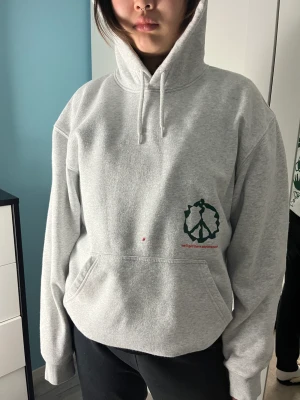 hoodie grå H&M - säljer denna gråa hoodie med tryck köpt ifrån H&M för 250kr✨säljer den pga av att har ingen användning utav den‼️skicket är ganska bra på den dock så finns det en fläck där som är tyvärr permanent och går ej bort men annars så är den allmänt ny🧚🏻