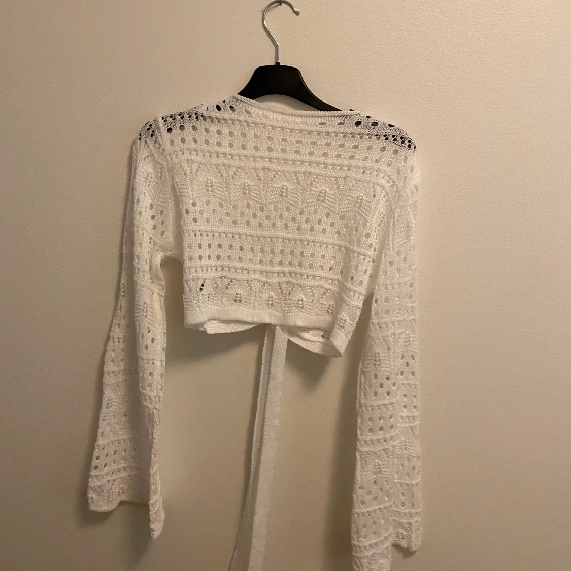 Vit stickad topp - 90