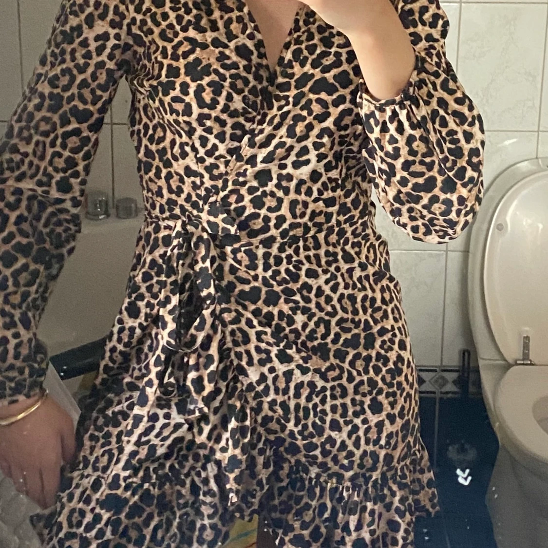 Leopard klänning  - 90