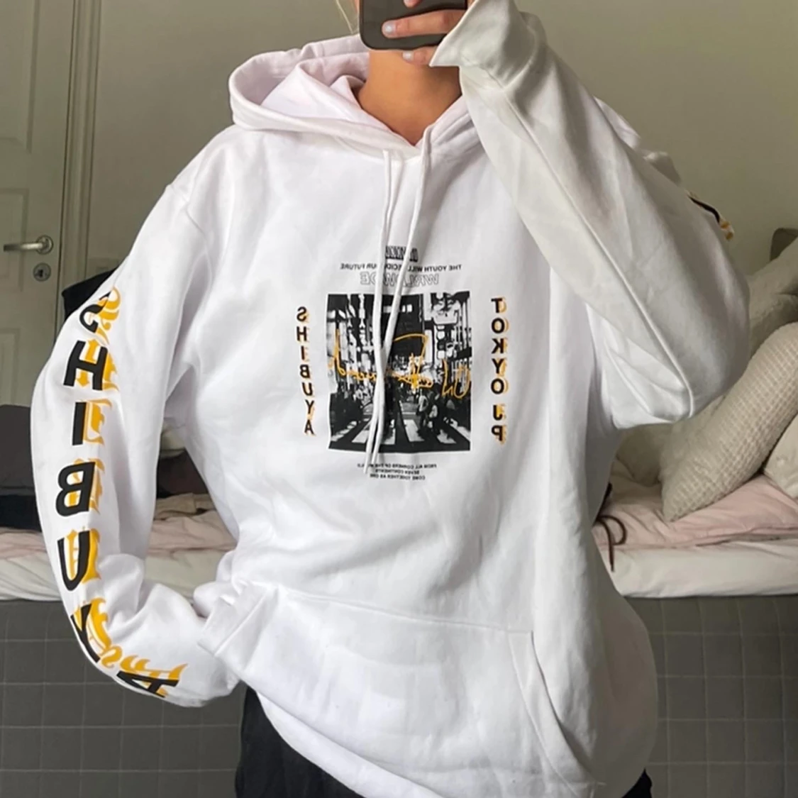 Hoodie med tryck  - 91