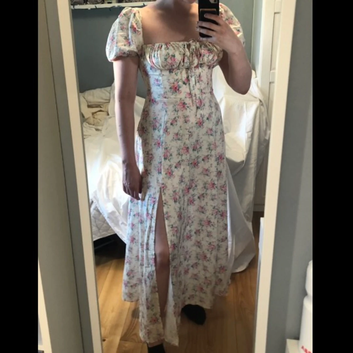 Blommig maxi-klänning