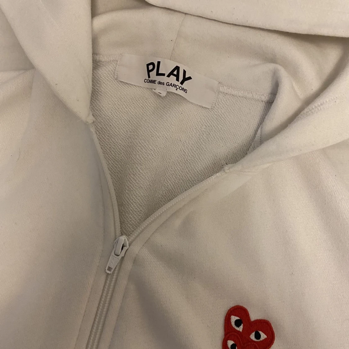 CDG Zip Hoodie Vit - 90
