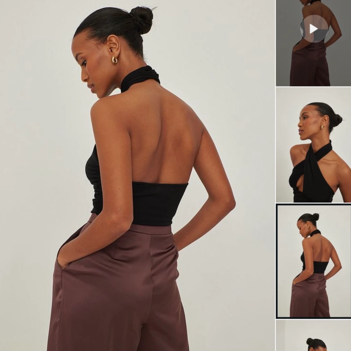 Vit halternecktopp - 91