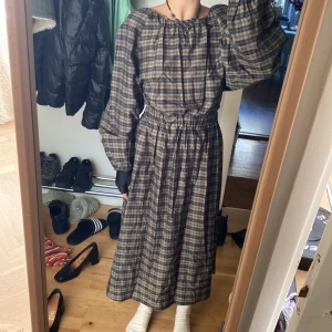 tartan long dress  - fresh long dress with elastic in the waist and an opening in the back. 