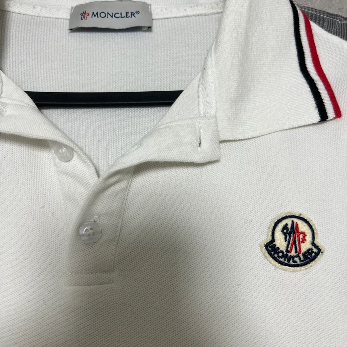Moncler tipped polo white  - 90