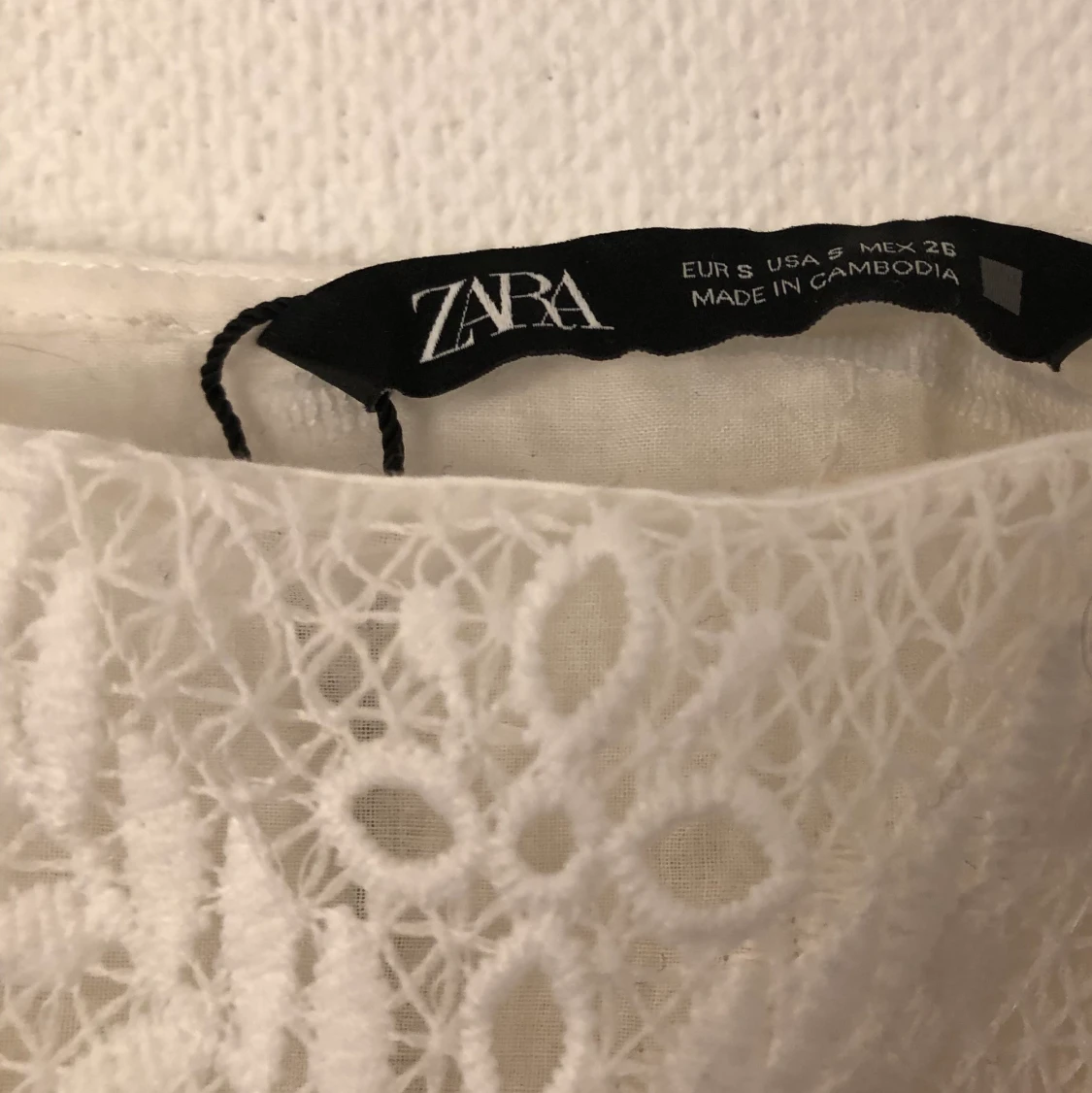 Vit Zara topp med spets - 90