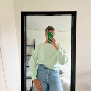 Mintgrön tjocktröja  - En mintgrön kortare tjocktröja från chiquelle. Storlek M och i gott skick!