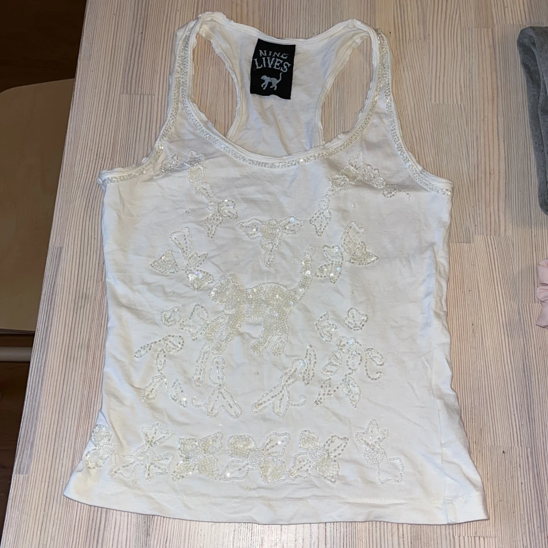 Unikt nine lives topp vintage  - 90