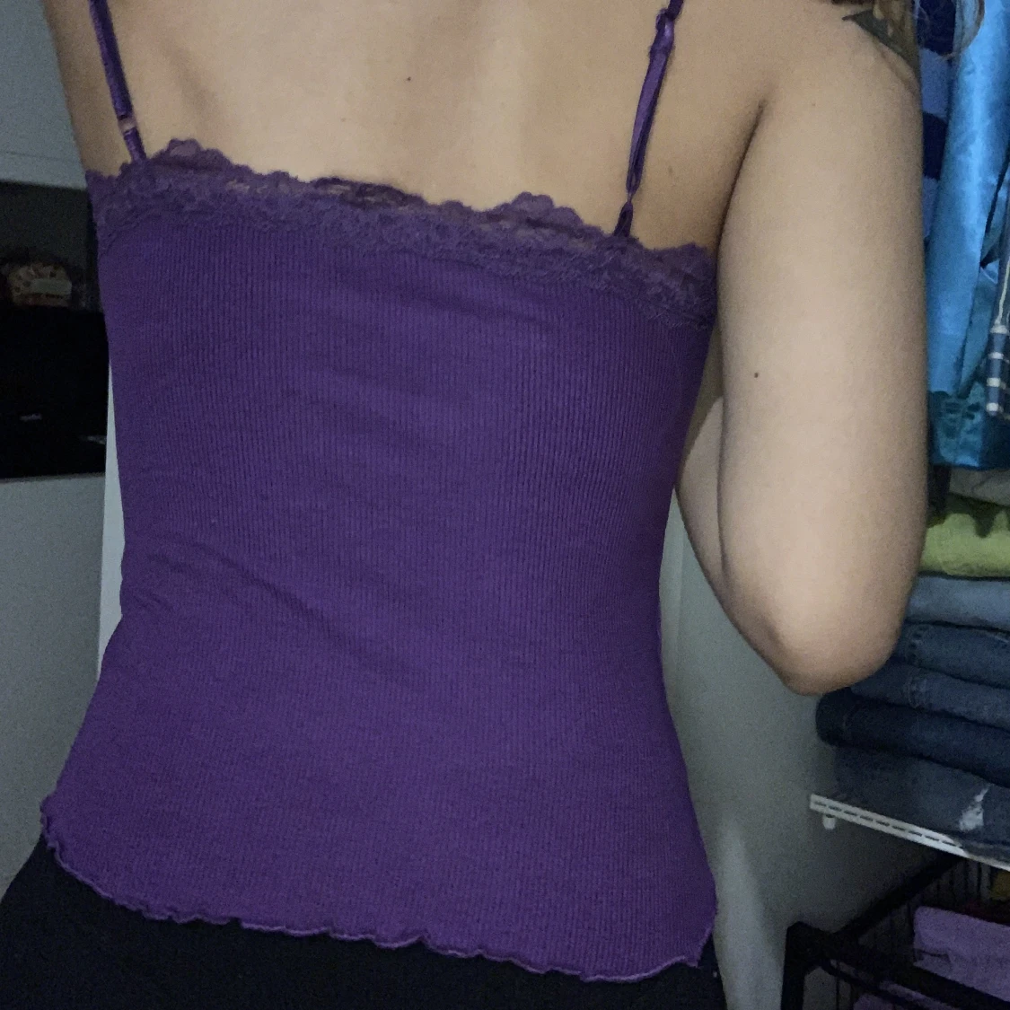 Linne med spets detalj - 90