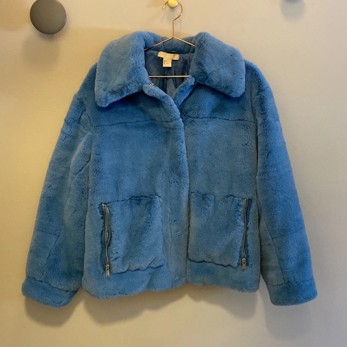 Pälsjacka blå - 90